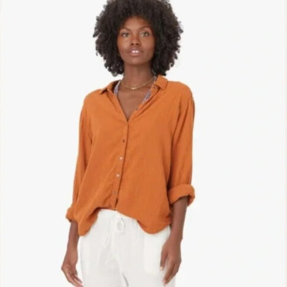 XiRENA Tops Xrena Scout Cotton Gauze Buttonup Shirt Poshmark